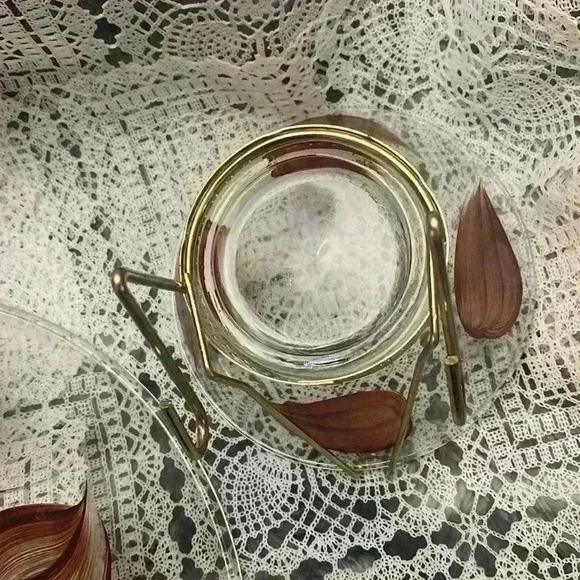 Vintage Glass Chip & Dip Set
Mid Century Modern Brown & Gold - Picture 8 of 16